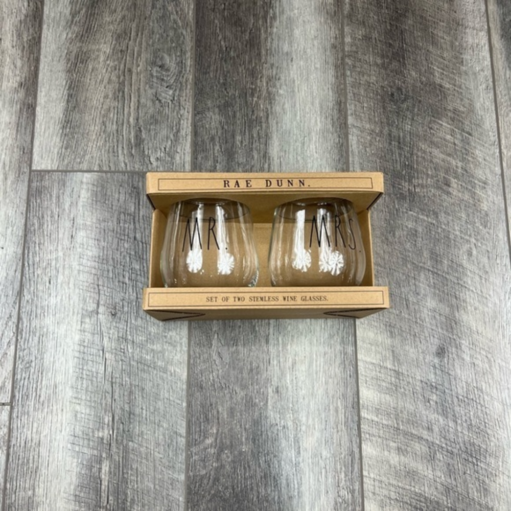 Rae‎ Dunn Stemless Wine Glass Set
